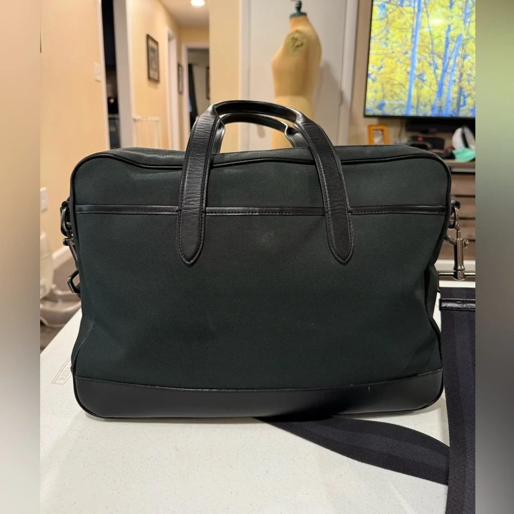 Coach Forest Green and Black Hamilton Briefcase Bag